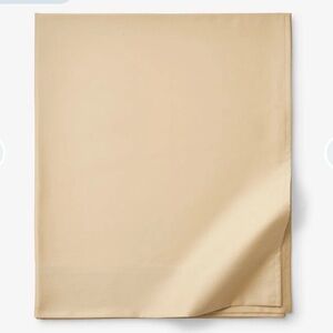 The Company Store Legends Smooth Wrinkle-Free Sateen Flat Sheet King Yellow NWOT